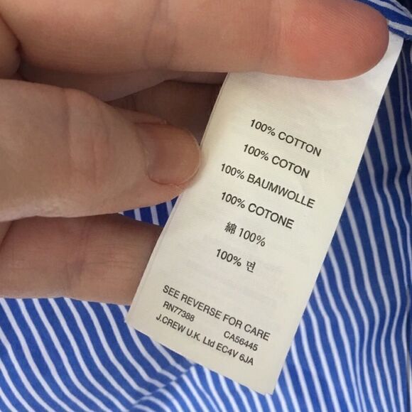 J. Crew Blue White Striped Classic Blazer Size 6 - Picture 5 of 6